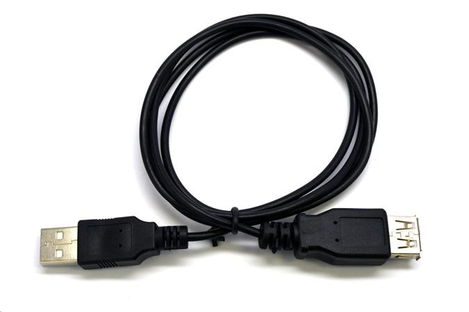 C-TECH Kabel  USB A-A 1,8m 2.0 prodlužovací, černý