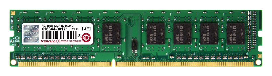 Transcend paměť 4GB DDR3L 1600 U-DIMM 1Rx8 CL11