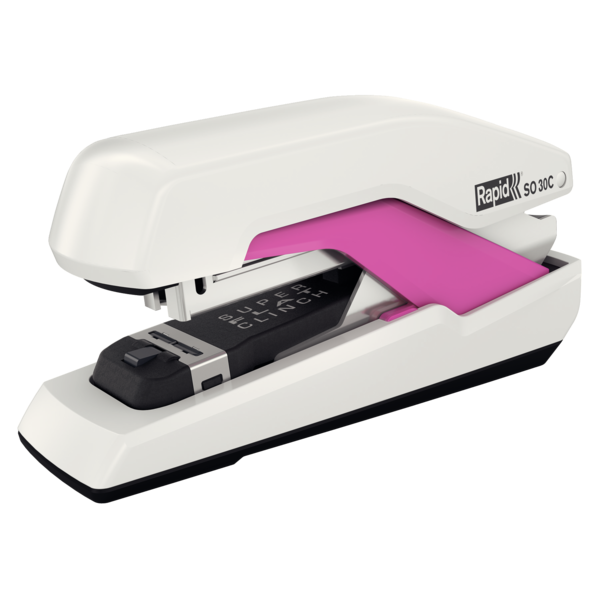 Rapid kompaktní sešívačka Supreme Omnipress SO30c, 30 listů, bílá/růžová