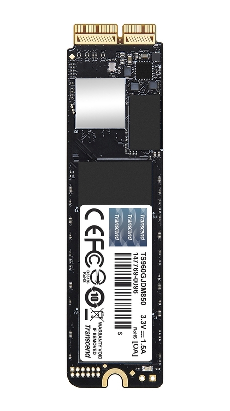 Transcend 960GB, Apple JetDrive 850 SSD, NVMe PCIe Gen3 x4 (3D TLC)