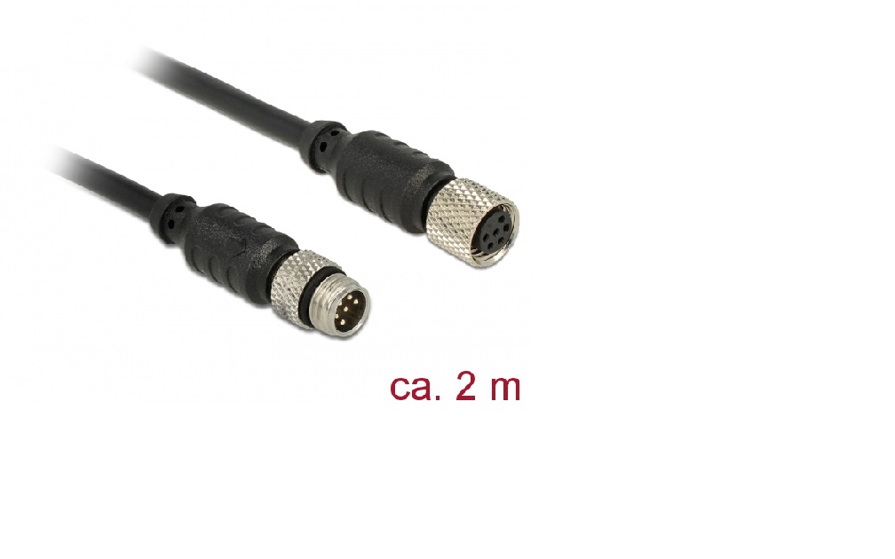 Navilock Extensions cable M8 male > M8 female waterproof 1 m for M8 GNSS receive