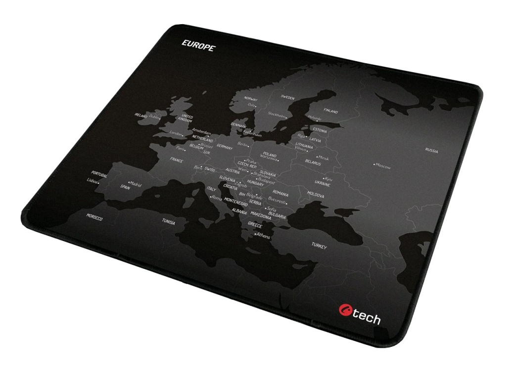 C-TECH Herní podložka pod myš MP-01E (Europe) mapa evropy, 320x270x4mm, obšité o