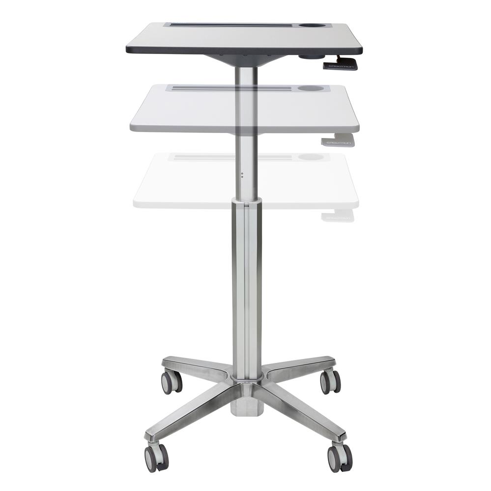 ERGOTRON LEARNFIT™, ADJUSTABLE STANDING DESK, CLEAR ANODIZED, pracovní pojízdný