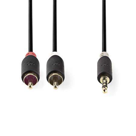 Nedis CABW22200AT05 - Stereofonní Audio Kabel | 3,5mm Zástrčka - 2x RCA Zástrčka