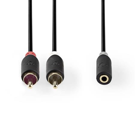 Nedis CABW22255AT02 - Stereofonní Audio Kabel | 2x RCA Zástrčka - 3,5mm Zásuvka