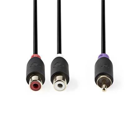 Nedis CABW24010AT02 - Kabel pro Subwoofer | RCA Zástrčka - 2x RCA Zásuvka | 0,2