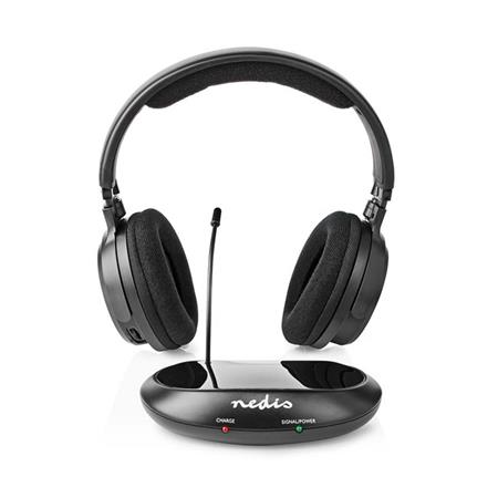 Nedis HPRF200BK - Bezdrátová Sluchátka | Rádiová Frekvence (RF) | Over-ear | Čer