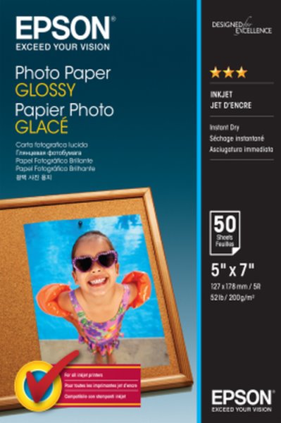 EPSON paper 13x18 - 200g/m2 - 50sheets - photo paper glossy