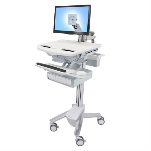 ERGOTRON StyleView® Cart with LCD Arm, 1 Drawer (1x1), vozík, pc, monitor, šuplí