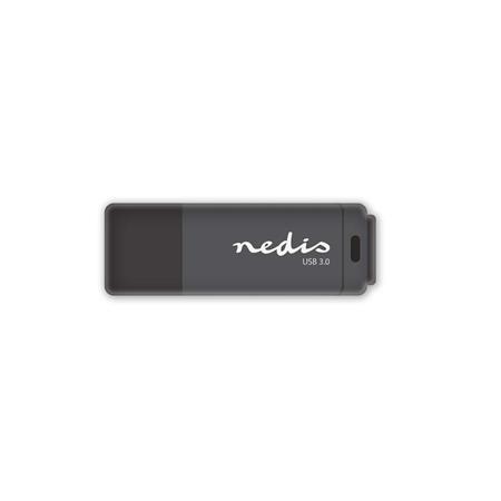 Nedis FDRIU3128BK - Flash disk USB 3.0 | 128 GB | Čtení 80 MB/s / zápis 10 MB/s