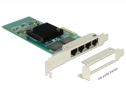 Delock PCI Express Karta > 4 x Gigabit LAN