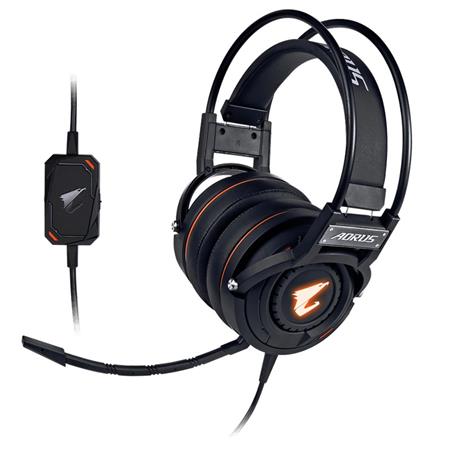 GIGABYTE sluchátka s mikrofonem headset AURUS H5, wired, RGB Lighting, jack 3,5m