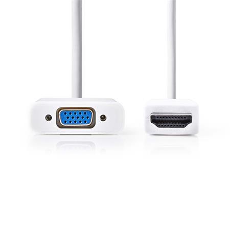 Nedis CCGB34900WT02 - HDMI™ – VGA Kabel | Konektor HDMI™ - VGA Zásuvka + 3,5mm v