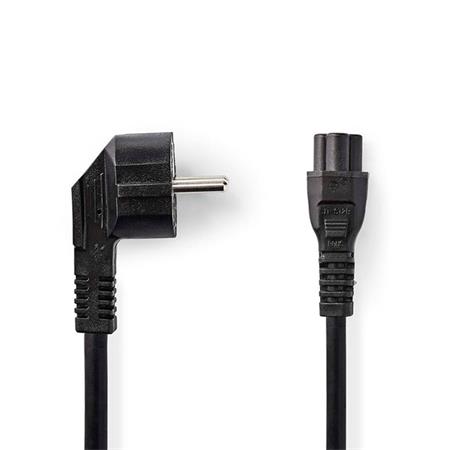 Nedis CEGB10100BK20 - Napájecí Kabel | Úhlová zástrčka Schuko - IEC-320-C5 | 2 m