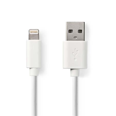 Nedis CCGB39300WT20 - Synchronizační a nabíjecí kabel | Apple Lightning - USB A