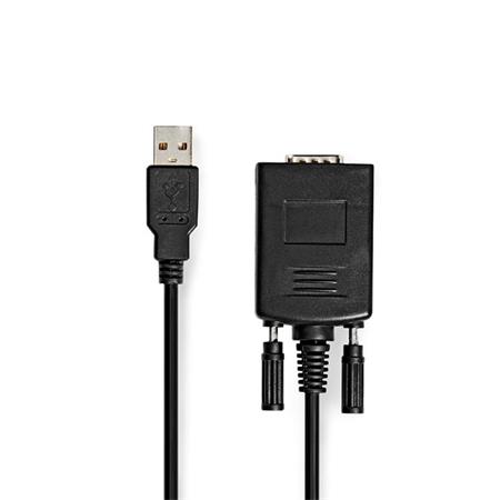Nedis CCGW60852BK09 - Převodník | USB A zástrčka na RS232 zástrčka | USB 2.0 | 0