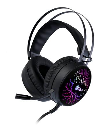 C-TECH herní sluchátka s mikrofonem Astro (GHS-16), casual gaming, LED, 7 barev