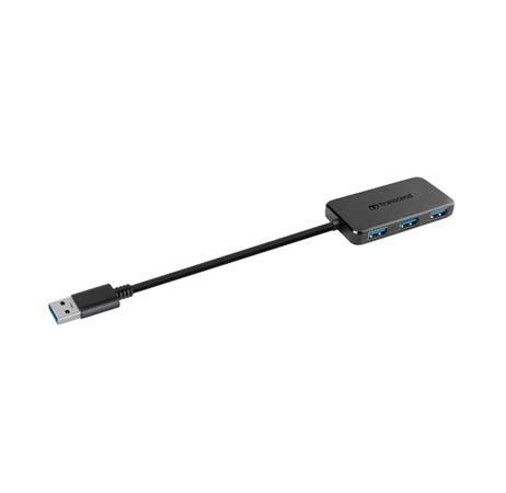 Transcend HUB2, USB 3.1 Gen 1 Hub 4-port, černý