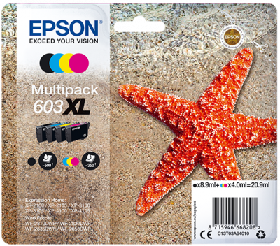 EPSON cartridge T03A640 (black/cyan/magenta/yellow) multipack XL (hvězdice)