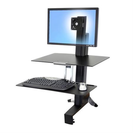 ERGOTRON WorkFit-S, Single HD Workstation with Worksurface (black), nastavitelný