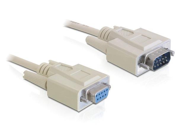 Delock sériový kabel RS-232 Sub-D9 samec > RS-232 Sub-D9 samice, 1m, prodlužovac
