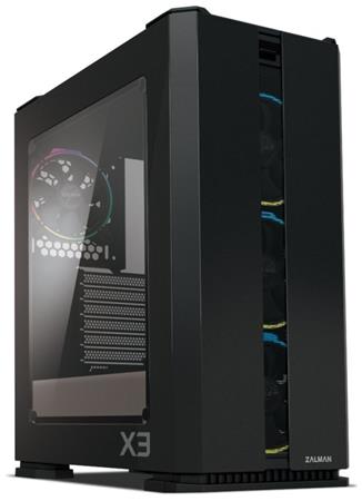 Zalman case X3 černá, Skříň, Middle tower, bez zdroje, ATX, 2x USB 3.0, 2x USB 2