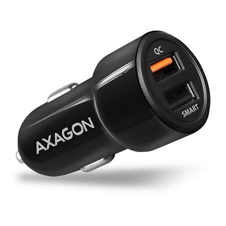 AXAGON PWC-QC5, QUICK a SMART nabíječka do auta, 2x port QC3.0/AFC/FCP + 5V-2.6A