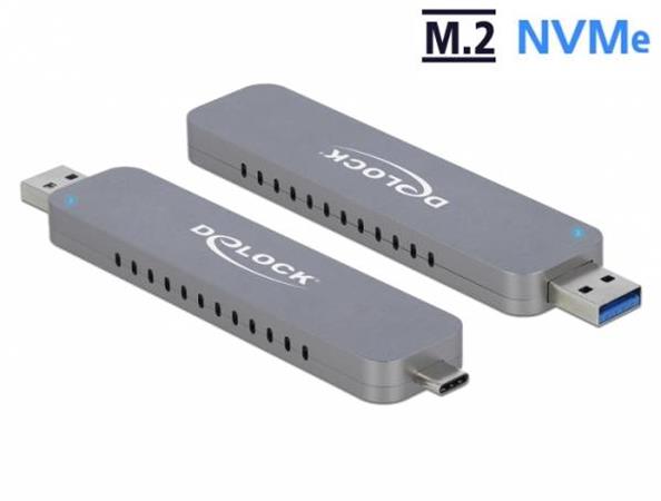 Delock Externí skříň pro M.2 NVME PCIe SSD se zástrčkovým konektorem USB Type-C™