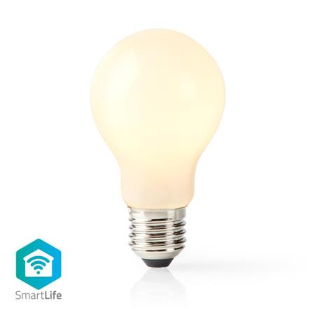 Nedis WIFILF11WTA60 - Wi-Fi Chytrá LED Žárovka | E27 | A60 | 5 W | 500 lm | Bílá