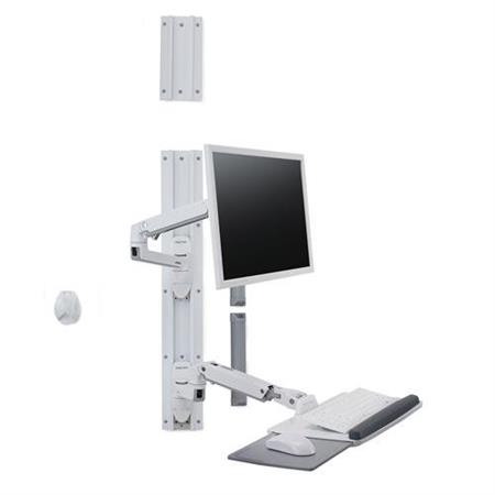ERGOTRON LX Wall Mount System (bílý), držák na zeď, monitor, klávesnice ,+ přísl