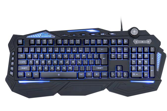 C-TECH herní klávesnice Scorpia V2 (GKB-119), pro gaming, CZ/SK, 7 barev podsvíc