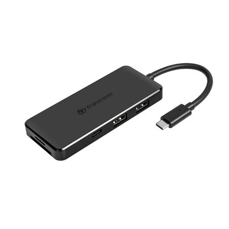 Transcend HUB5C, USB-C (3.1 Gen 2) 6-in-1 Hub, 2 x USB-C/2x USB 3.1 Gen 1/SD/mic