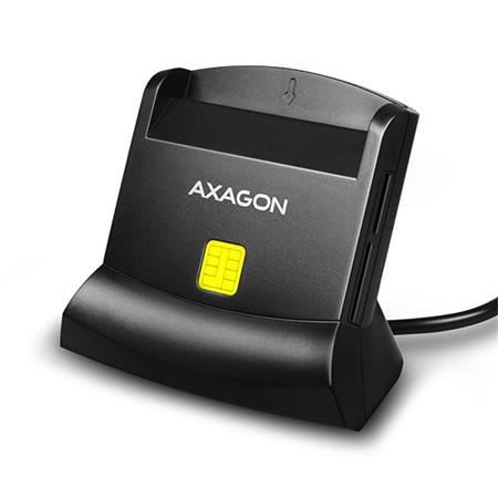 AXAGON CRE-SM2, USB externí čtečka 4-slot Smart card/ID card (eObčanka) + SD/mic