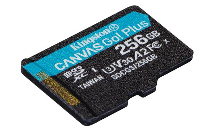 KINGSTON 256GB microSDXC Canvas Go! PLus 170R/100W U3 UHS-I V30 Card bez adapter