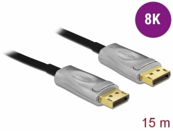 Delock Aktivní optický kabel DisplayPort 1.4 8K 15 m