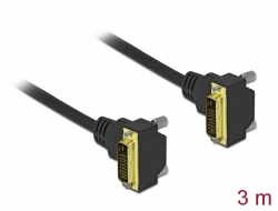 Delock Kabel DVI 18+1, zástrckový, pravoúhlý, na 18+1 zástrckový, pravoúhlý, dél