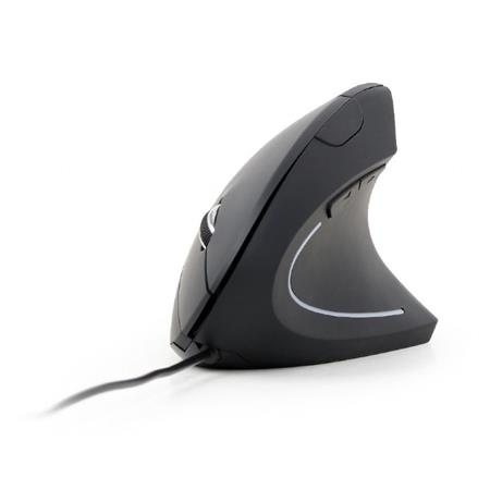 GEMBIRD Myš MUS-ERGO-01, ergonomická, černá, USB