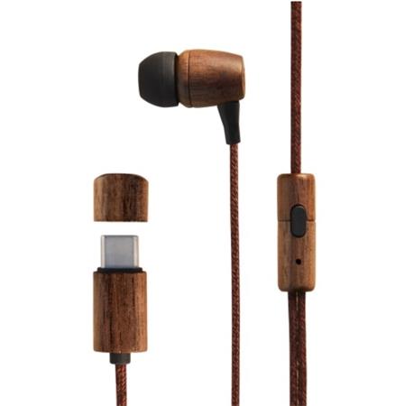 Energy Sistem Earphones Eco Walnut Wood (USB-C, In-ear, Sustainable wood, Hemp c
