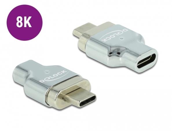 Delock Magnetický adaptér Thunderbolt™ 3 / USB Type-C™ (režim DP Alt), 8K 30 Hz