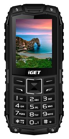 iGET Defender D10 Black - Odolný telefon/2,4"/320x240/Dual SIM/foto 0,3 MPx/32Mb