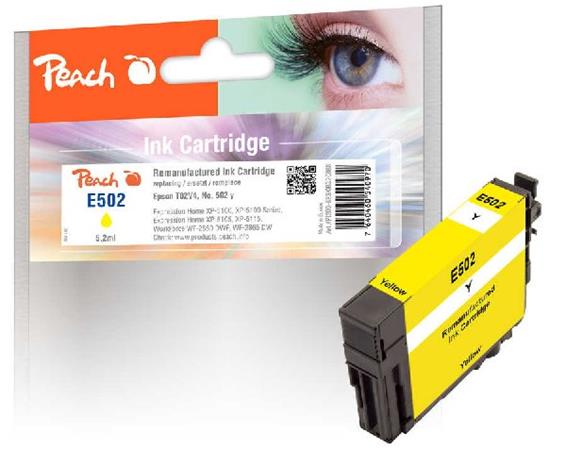 PEACH kompatibilní cartridge Epson 502Y yellow (C13T02V44010), 5.2ml