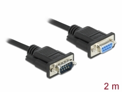 Delock Sériový kabel rozhraní RS-232 Sub-D9, ze zástrčkového na zásuvkový, délky