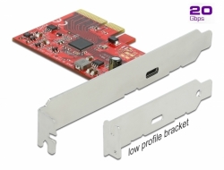 Delock PCI Express x4 Karta na 1 x externí SuperSpeed USB 20 Gbps (USB 3.2 Gen 2