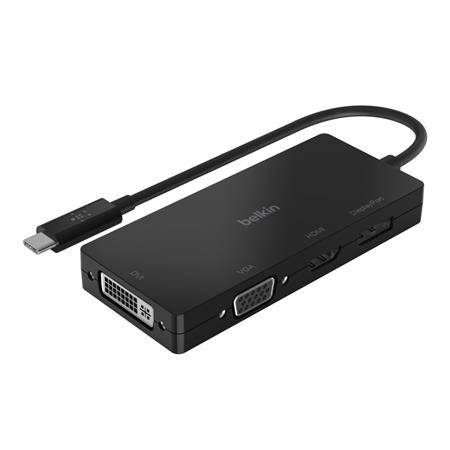 Belkin USB-C video adaptér na HDMI, VGA, DVI, DisplayPort, černá