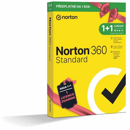 PROMO NORTON 360 STANDARD 10GB CZ 1uživ. 1 zařízení 1rok 1+1 ZDARMA_CZ box