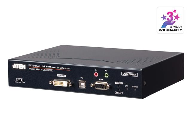 ATEN 2K DVI-D Dual-Link KVM over IP Transmitter with Dual SFP