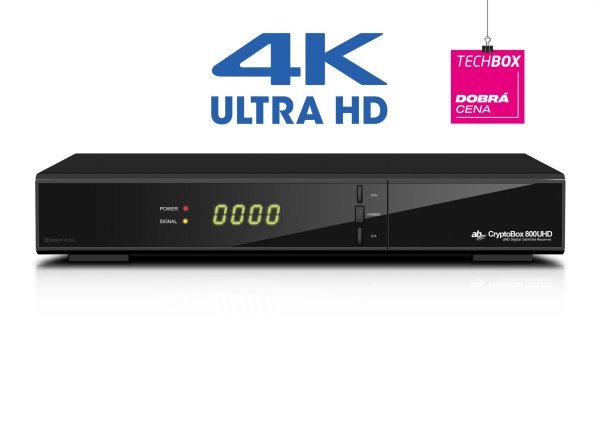 AB DVB-S/S2 přijímač Cryptobox 800UHD/4K/H.265/HEVC/ čtečka karet/ HDMI/ USB/ LA