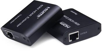 PremiumCord HDMI extender na 60m FULL HD 1080p přes jeden kabel Cat5e/6/6a/7, ED