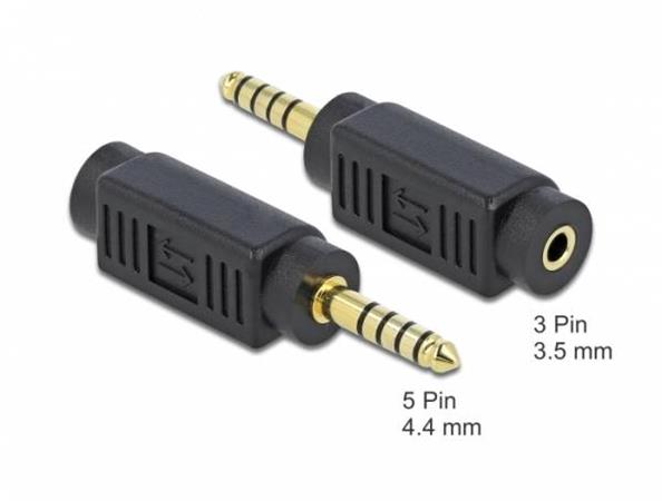 Delock Adaptér Stereo jack samec 4.4 mm 5 pin na Stereo jack samice 3.5 mm 3 pin