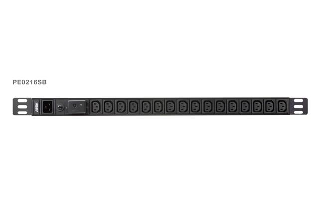 Aten PE0216S 0U Basic PDU s přepěťovou ochranou 16A Vstup C20 Výstup16X C13